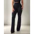 Calça Social Flare Bailarina Com Bolso Cintura Alta