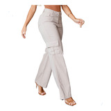 Calca Wide Leg Cargo