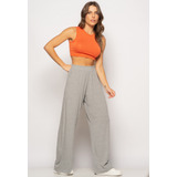 Calca Wide Leg Com