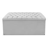 Calçadeira Baú Estofada Dunas Queen 160 Cm   Veludo Cinza