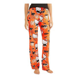 Calças De Flanela De Halloween Hello Kitty, Calças Para Casa