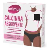 Calcinha Absorvente Lavável Intimus Bikini Preta Tamanho P