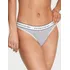 Calcinha Victorias Secret Fio Dental Logo Cotton Thong Grey