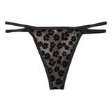 Calcinha Victorias Secret Pink Fio Dental Flocked Mesh Panty