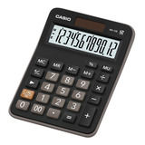 Calculadora Casio 12 Dig Preta Home Office Loja Escritório Cor Preto