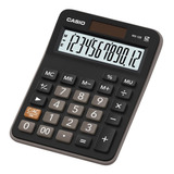 Calculadora Casio Mx-12b-bk Relojesymas, Cor Preta