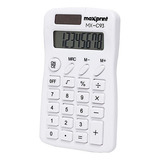 Calculadora De Bolso Eletrônica Mxc92 8 Digítos Maxprint Cor Branco