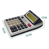 Calculadora De Mesa Com Duplo Visor   Testa Dinheiro Falso