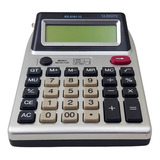 Calculadora De Mesa Kenko 12 Dígitos + Testa Dinheiro Falso Cor Prateado