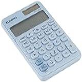 Calculadora Portátil Casio Com Visor Amplo, 10 Dígitos E Alimentação Dupla, Casio, Azul Claro