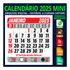 Calendário 2025 Mini - Arquivo Digital - Corel E Ai (vetor)
