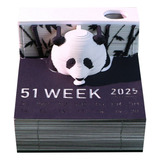 Calendário De Escultura Em Papel 3d Panda Modelo 2025