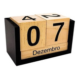 Calendário De Mesa Permanente Cubos De Madeira Am 3214 1
