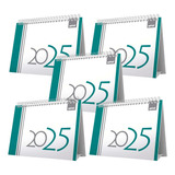 Calendário De Mesa Verde 2025 Kit Com 5 Unidades
