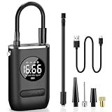 Calibrador Portátil Compressor Bomba De Ar Digital Com Lanterna LED Para Encher Pneus De Carro  Moto  Bike  Bicicleta  Bola E Piscina Inflável Premium