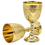 Cálice De Cálice De Latão Sólido Vintage Latão Dourado Romano Cálice Do Rei Arthur Bebendo Cálice De Vinho Latão Cálice Vintage Cálice Taças De Vinho Do Rei Arthur - Presente Medieval Renascentista.