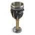 Cálice Taça De Resina E Aço Inox Ossos Esqueleto Decorativo Cor Preto