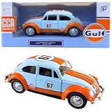 California Action Miniatura Fusca 1967 Serie Gulf Com Luz E Som 1/28