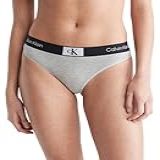 Calvin Klein Calcinha Feminina Moderna De Algodão 1996, Cinza Mesclado, Gg