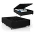 Cama Box Baú Base Casal Couro Cores 44x138x188 Cm Reforçada Cor Preto
