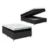 Cama Box Baú Casal 138 Com Colchão Espuma D33 One Face Cor Preto