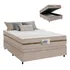 Cama Box Baú Casal Colchão Gazin Molas Flora Bege 138x188x61cm