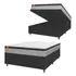 Cama Box Baú Casal Colchão Molas Ensacadas Real 138x188x68cm Preto E Cinza Suporta Até 130kg Por Pessoa