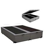 Cama Box Baú Queen Size Bipartido Premium Couro Sintético Diversas Cores (cinza)