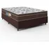 Cama Box Casal Colchão Espuma Orthoface Polar 138x188x63cm Marrom Suporta Até 120kg Por Pessoa