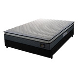 Cama Box Casal Colchão Pillow Top D33 Millenium Cinza/preto Cor Cinza