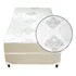 Cama Box Conjugado Solteiro Ortopédico Suede Bege Cor Marrom