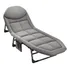 Cama Cadeira Espreguicadeira Dobravel Em Aco 200x66x30 Cinza