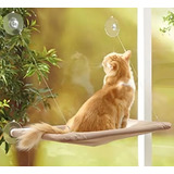 Cama Caminha De Janela Para Gatos Com Ventosas Suspensa Rede Cor Bege