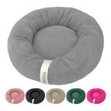 Cama De Gato Caminha Nuvem Ninho Pet Soft Redonda 50x50cm Cor Cinza
