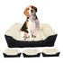 Cama De Pelúcia Fofinha Para Pets Grande 60 X 50 X 16 Cm Cor Preto Desenho Lisa