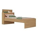Cama De Solteiro Com Colchão Incluso E Baú Embutido Multimóveis Mp4232 Branco   Rustic