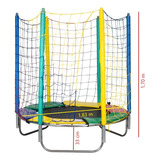 Cama Elástica Pula Pula 1 83 Papibrink C Molas Até 90 Kgs Cor Preto Cor Da Lona De Salto Preto Cor Da Proteção De Molas Colorido