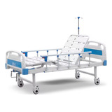 Cama Hospitalar Manual Luxo Aço Resistente 120kg Cor Branco N a