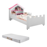 Cama Infantil Casinha Rosa