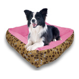 Cama Quadrada Estampada G Avelã E Rosa