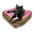 Cama Quadrada Estampada Gg Avelã E Rosa