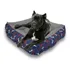 Cama Quadrada Estampada Gg Azul E Cinza