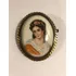 Camafeu Antigo Marcado Porcelana Limoges Broche Banhado Ouro