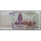 Cambodia: Bela Cédula De 100 Riels 2001 Fe