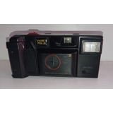 Câmera Antiga Yashica Md-35 C/ Flash Aw 818 35mm De Filme 