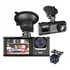 Câmera De Carro Com 3 Lentes Dash De 3 Canais Hd1080 Dvr