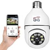 Câmera De Lâmpada De 360 Graus Wifi Ao Ar Livre, Câmera De Lâmpada Wifi De 2,4 Ghz E 5 Ghz, Câmera De Segurança De Lâmpada Wifi Sem Fio 1080p Com áudio De Detecção De Movimento Humano Dia E Noite Em Cores Completas