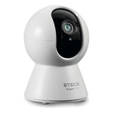 Câmera De Segurança Interna Ptz 360 Super Hd  Branco Steck