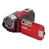 Câmera De Vídeo Filmadora Full Hd 4k 48mp, Rotação De 270 ° Gravador De Câmera Com Zoom Digital 16x Câmera De Vlogging Com Tela De Toque Lcd De 2,7 Polegadas Com Flash Integrado(vermelho)