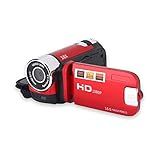 Câmera De Vídeo Yoidesu, Gravador De Câmera Digital Para Vlogs, Full Hd 1080p 16mp, Lcd De 2,7 Polegadas Com Rotação De 270 Graus E Zoom Digital De 16x Para Presentes (vermelho)